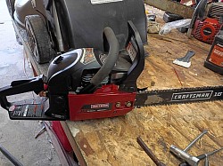 This is chainsaw that just completed working on